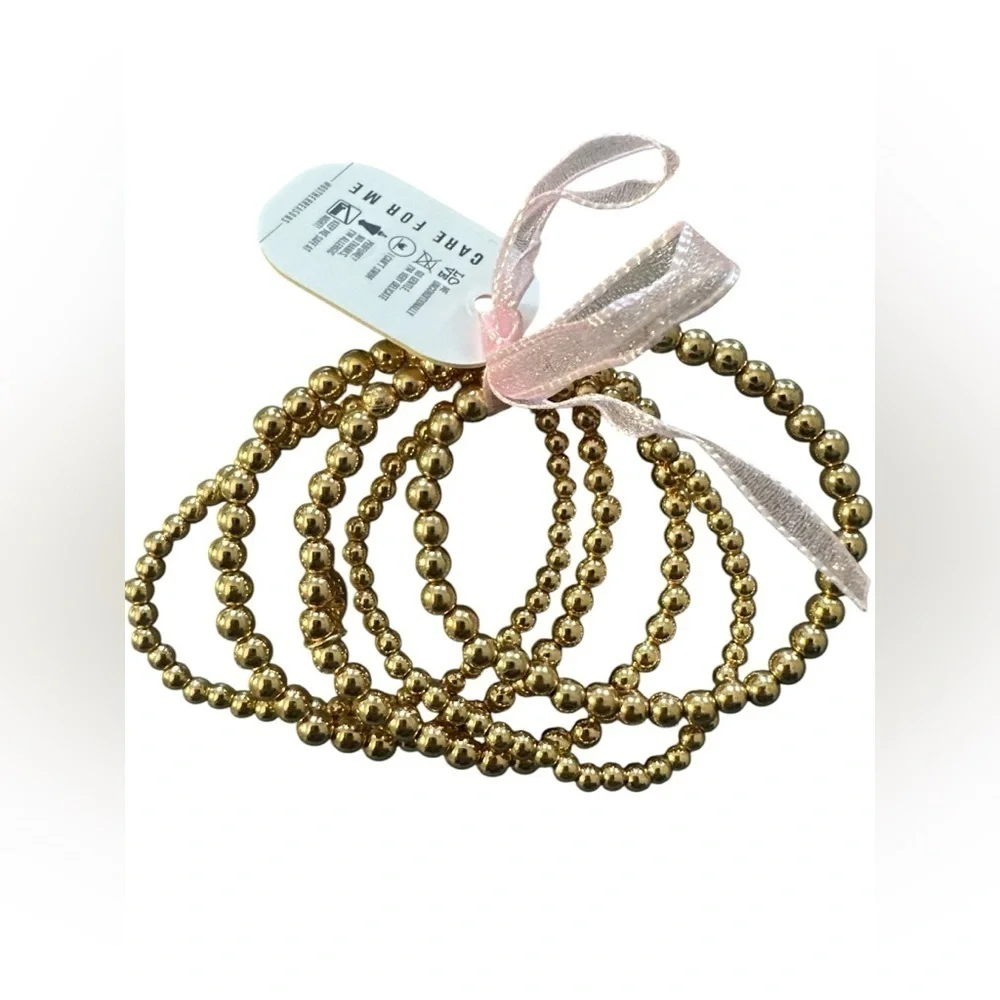 8 Other Reasons Gold Beaded Bracelets NWT